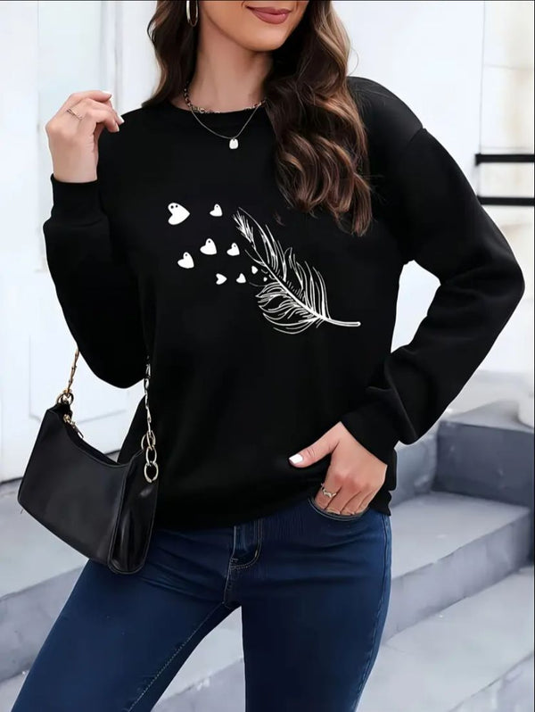 Buzo Corazones Negro