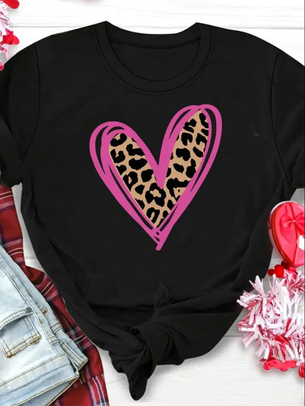 Camiseta Básica Negro Corazón