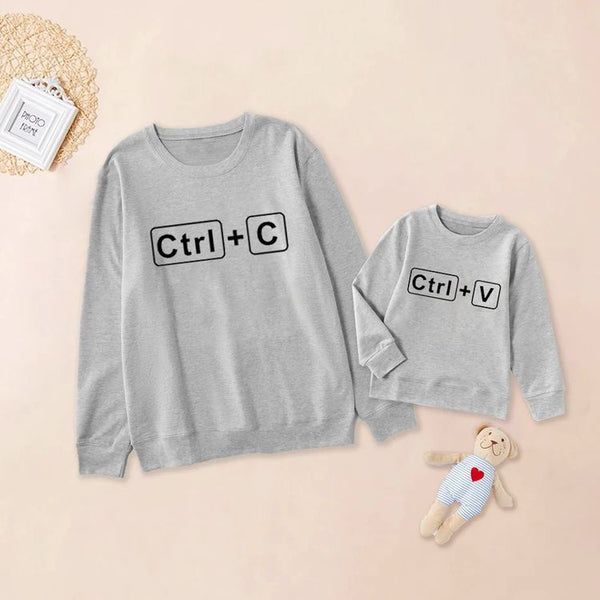 Buzos para Mamá CTRL C/ CTRL V. GRIS