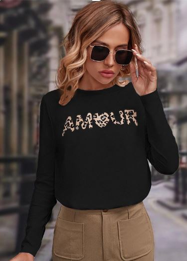 Blusa Manga Larga Amour NEGRO
