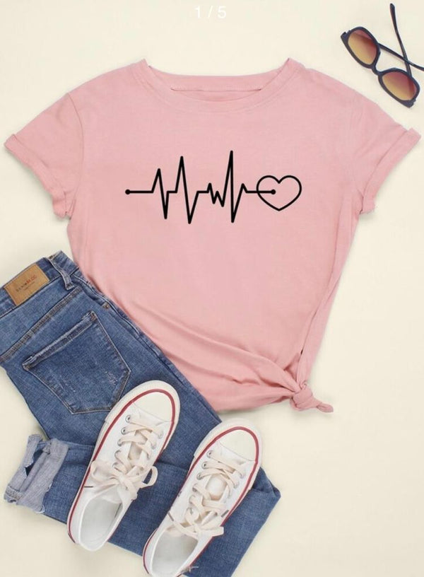 Camiseta Latidos ROSADO