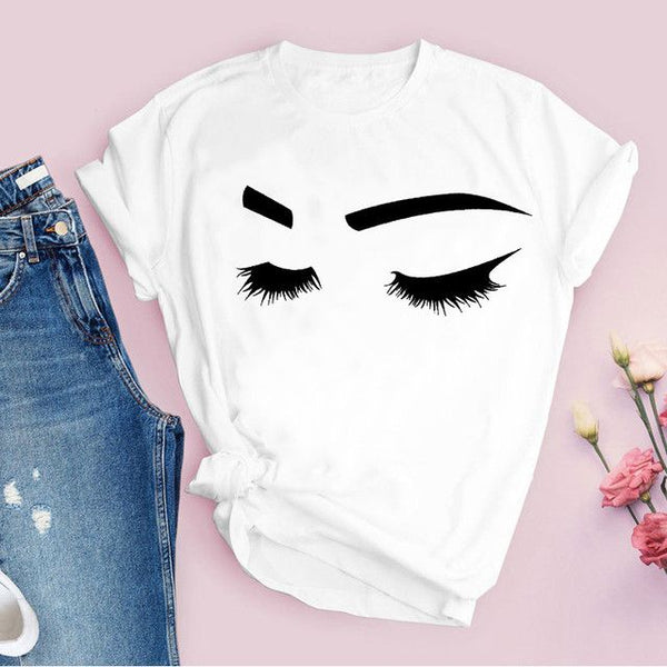 Camiseta Pestañas BLANCO