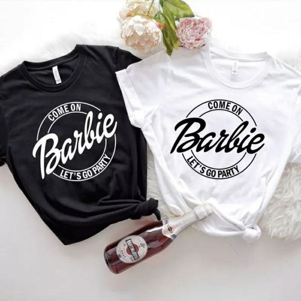 Camisetas Amigas Barbie BLANCO Y NEGRO