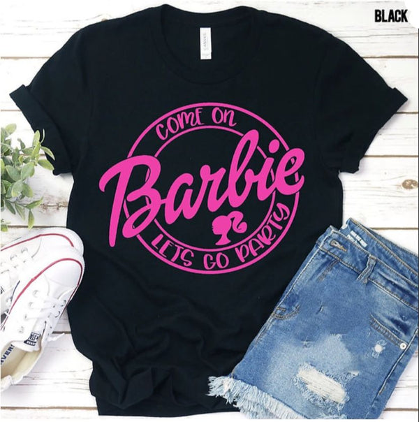 Camiseta Básica Barbie Girl NEGRO