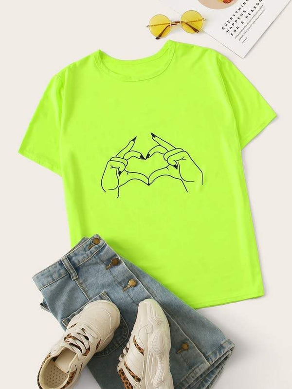 Camiseta Corazón VERDE