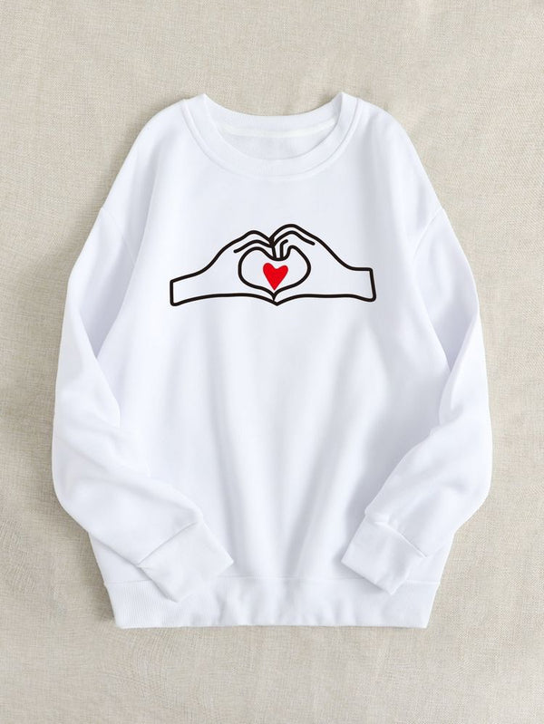 Buzo Manos Corazón BLANCO