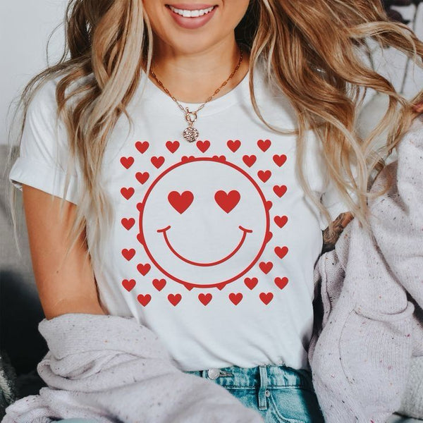 Camiseta Corazones Cara Feliz