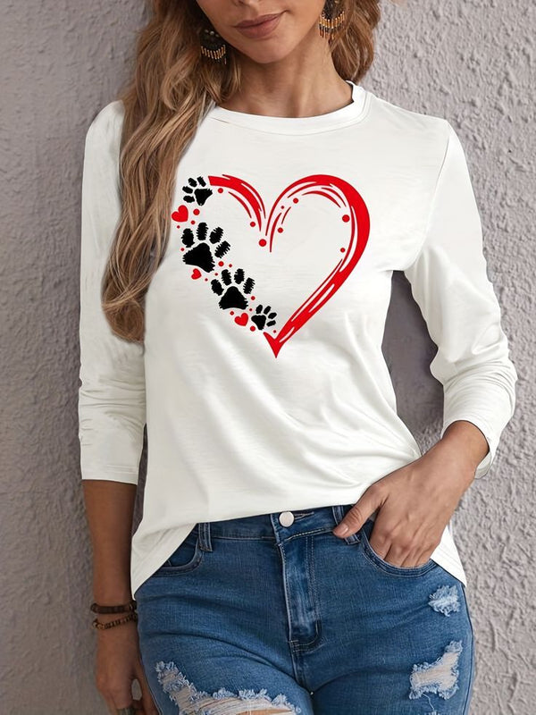 Camiseta Corazón Huellas