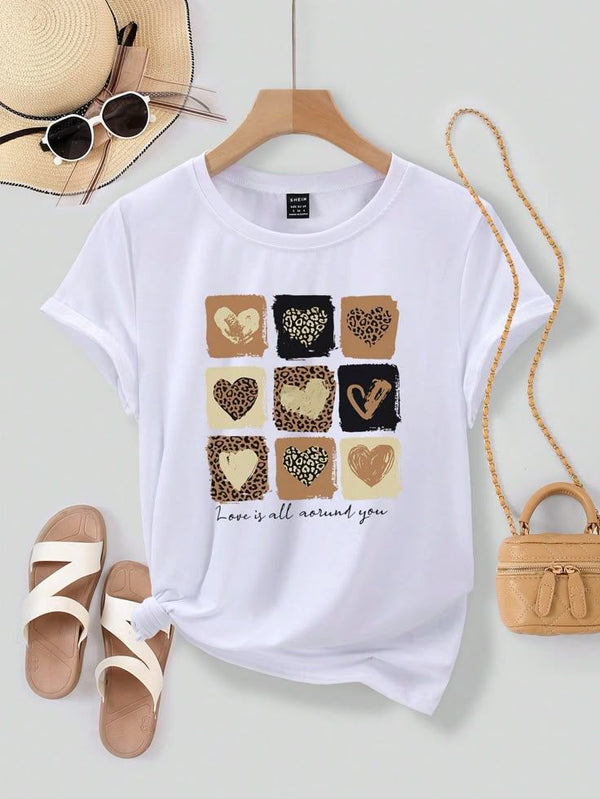 Camiseta Mujer Corazones