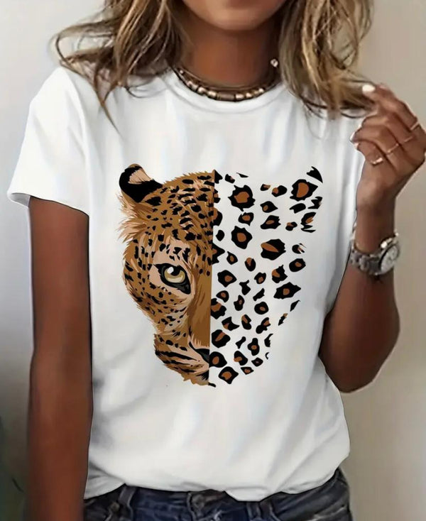 Camiseta Leopardo Mujer