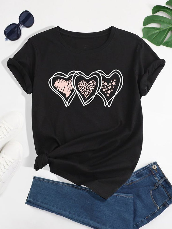 Camiseta Corazones Mujer