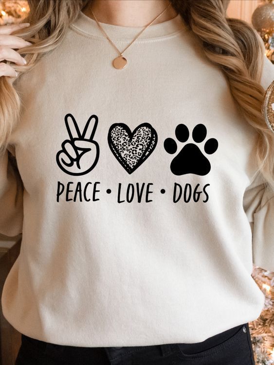 Buzo Peace Love Dogs Mujer