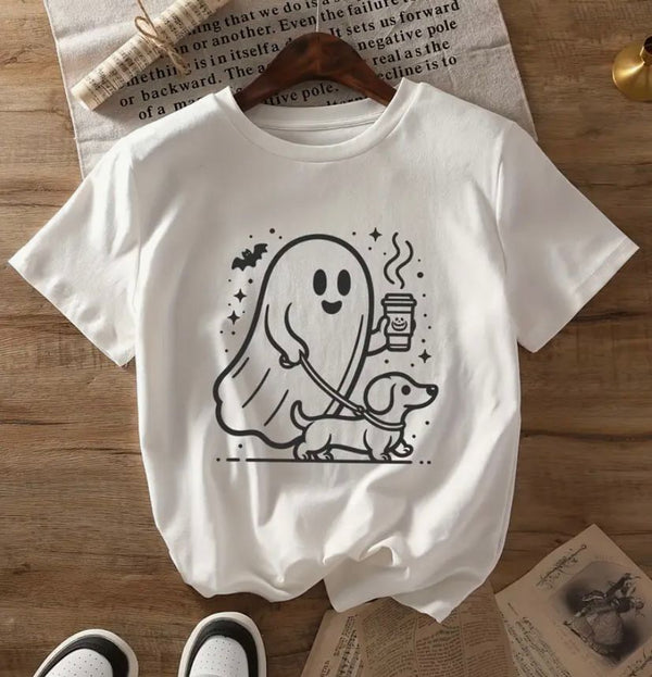 Camiseta Fantasma con cachorro