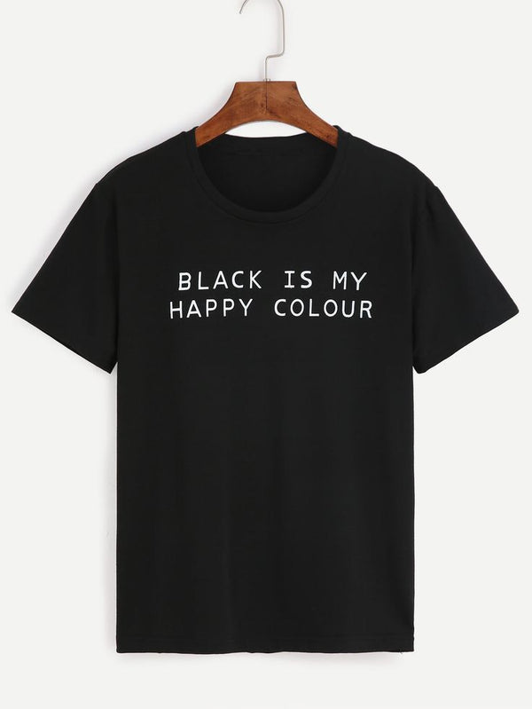 Camiseta Black Is My Happy Colour