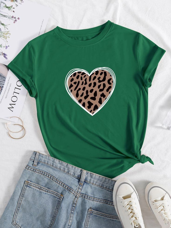 Camiseta Corazon Animal Print