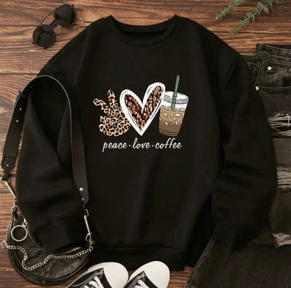 Sudadera Peace Love Coffee