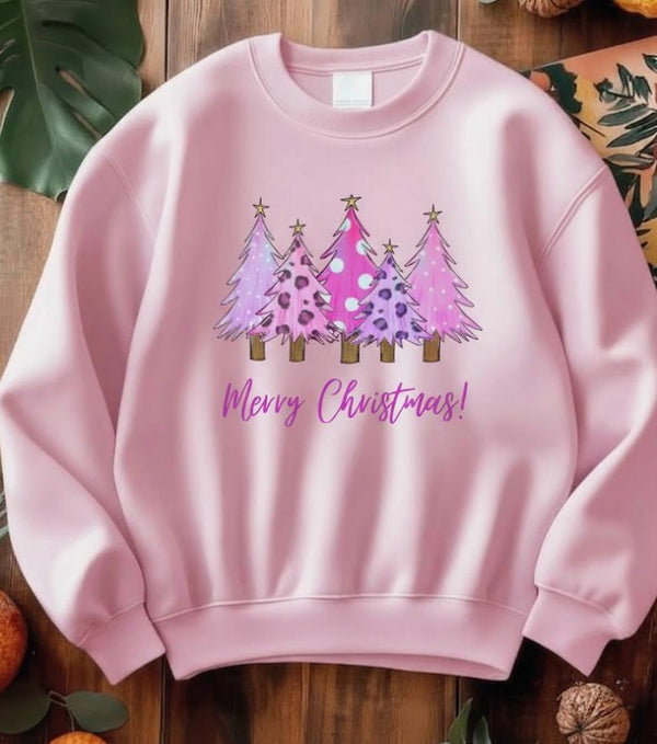 Sudadera Navidad Árboles animal print