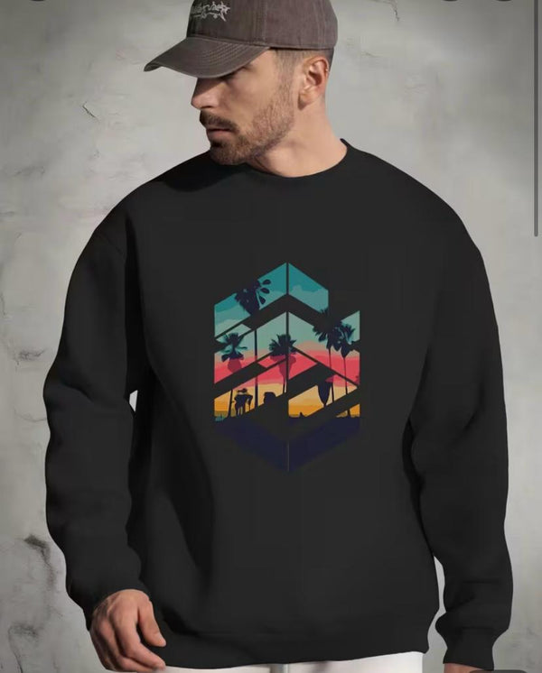 Sudadera Cubo Palmeras