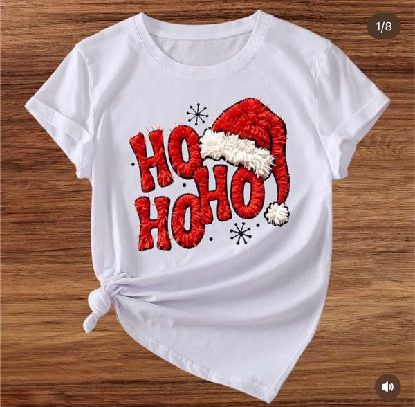 Camiseta Navidad HO HO HO