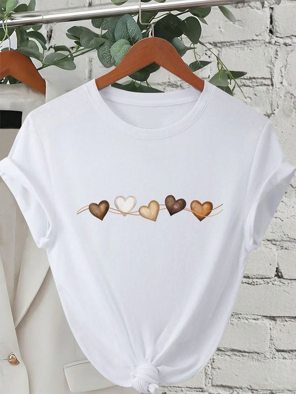 Camiseta Básica Corazones