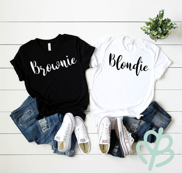 Camisetas de Pareja Blondie/Brownie