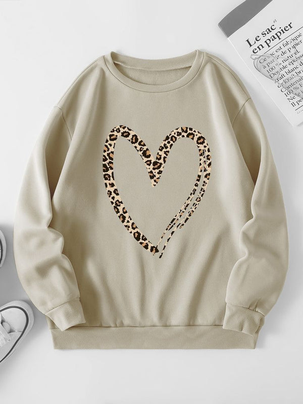 Buzo Corazón Animal Print BEIGE