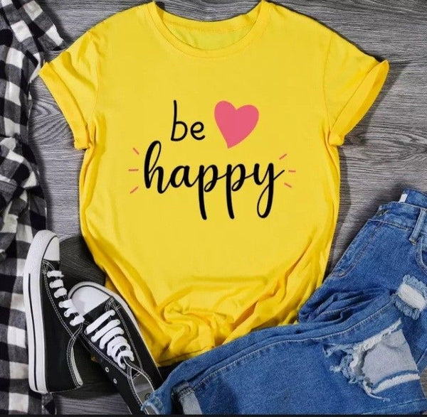Camiseta Básica Be Happy