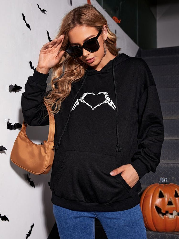 Hoodie Corazón NEGRO