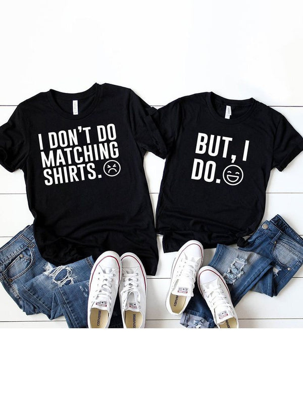 Camisetas de Pareja Matching Shirts NEGRO