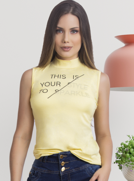 Camiseta Amarilla O110614