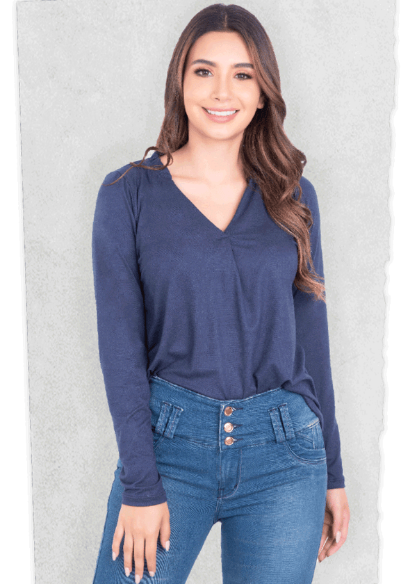 Blusa Azul O11634