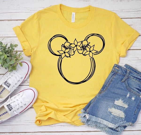 Camiseta Básica Minnie Amarillo