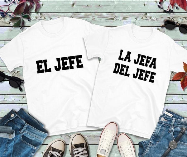 Camisetas Pareja El Jefe y La Jefa