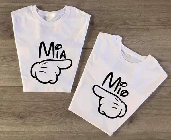 Camisetas Pareja Mio y Mia