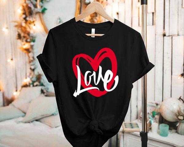 Camiseta Básica Love Negro