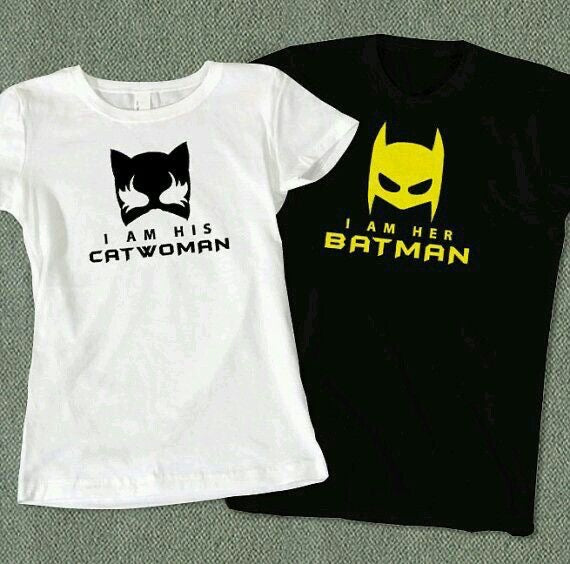 Camisetas Pareja Catwoman y Batman