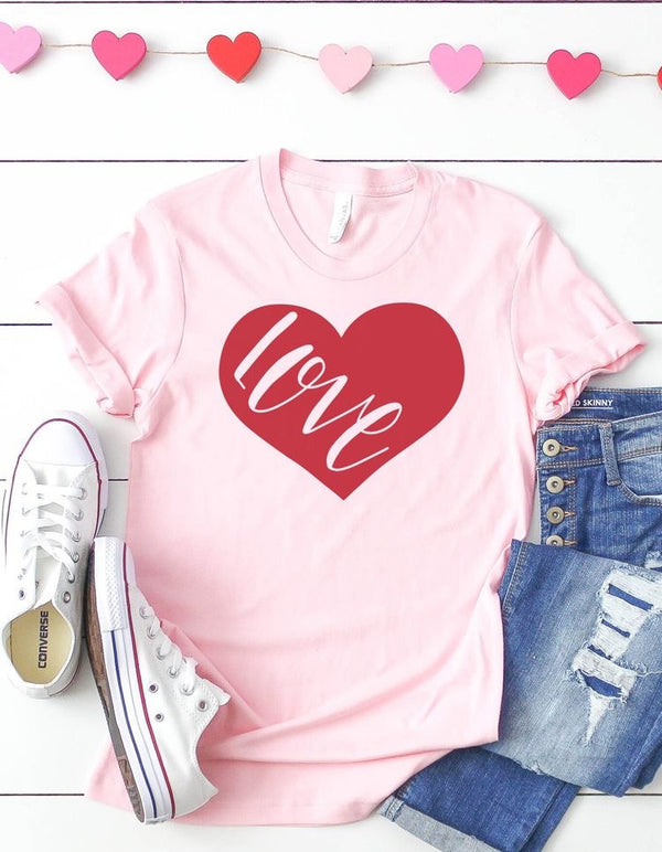 Camiseta Básica Love Corazones