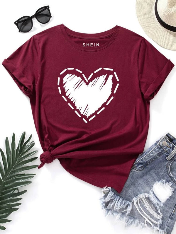 Camiseta Básica Vino Tinto