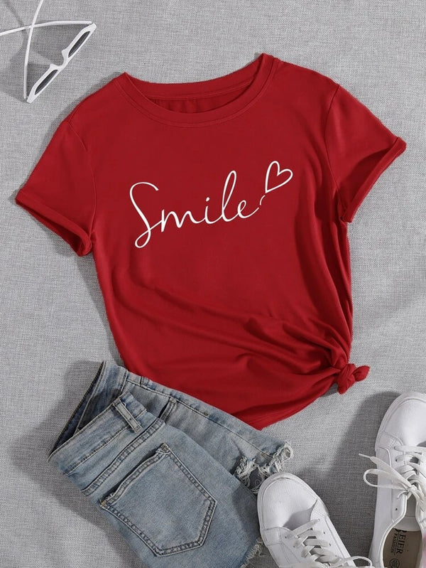 Camiseta Básica Rojo Smile