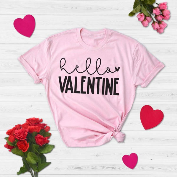 Camiseta Básica Hello Valentine
