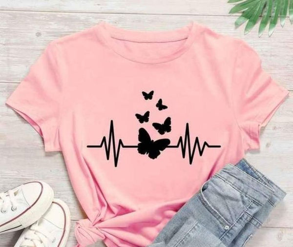 Camiseta Básica Latidos Mariposa
