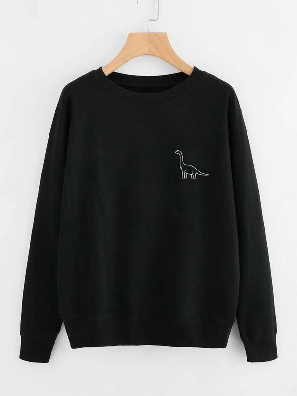 Buzo Negro Dinosaurio