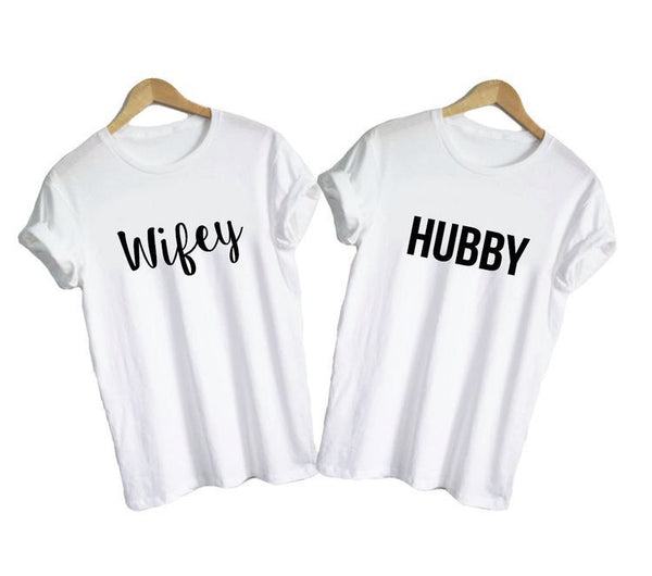 Camisetas de Pareja Wifey Hubby