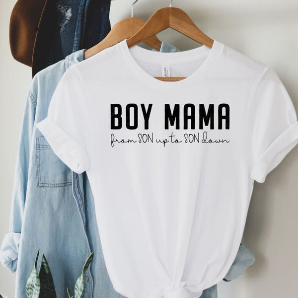 Camiseta Mamá Boy Mama BLANCO