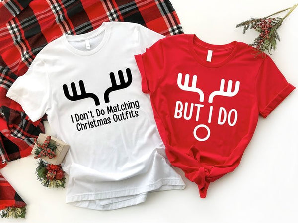 Camiseta de Pareja Navideña