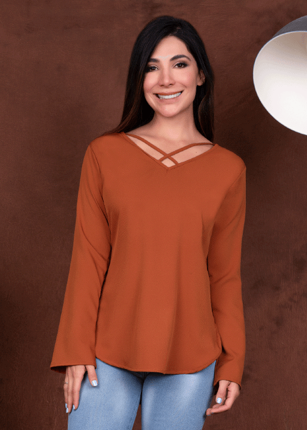 Blusa Terracota O12034